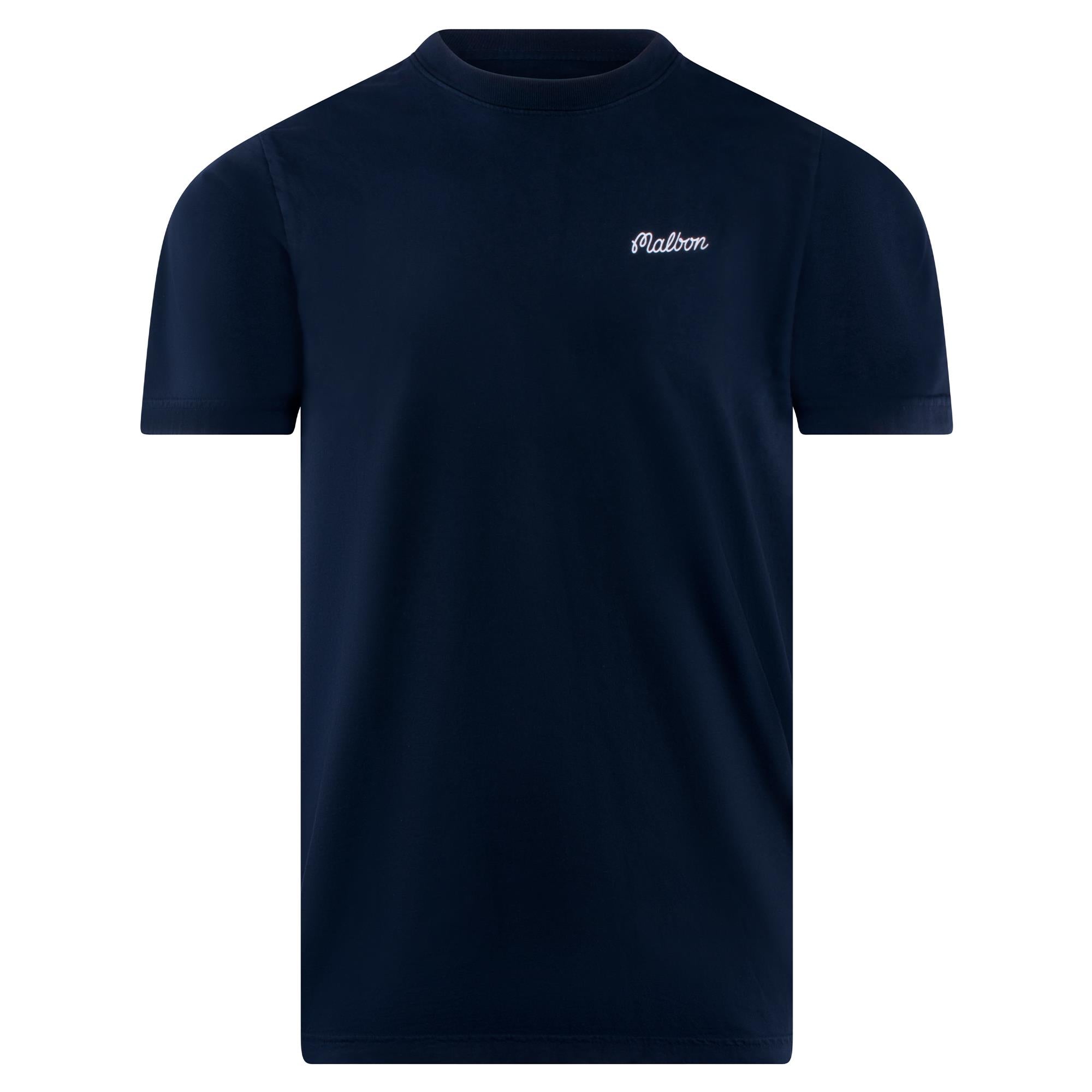 Malbon Golf Icons Bermuda Baldwin Tee Navy